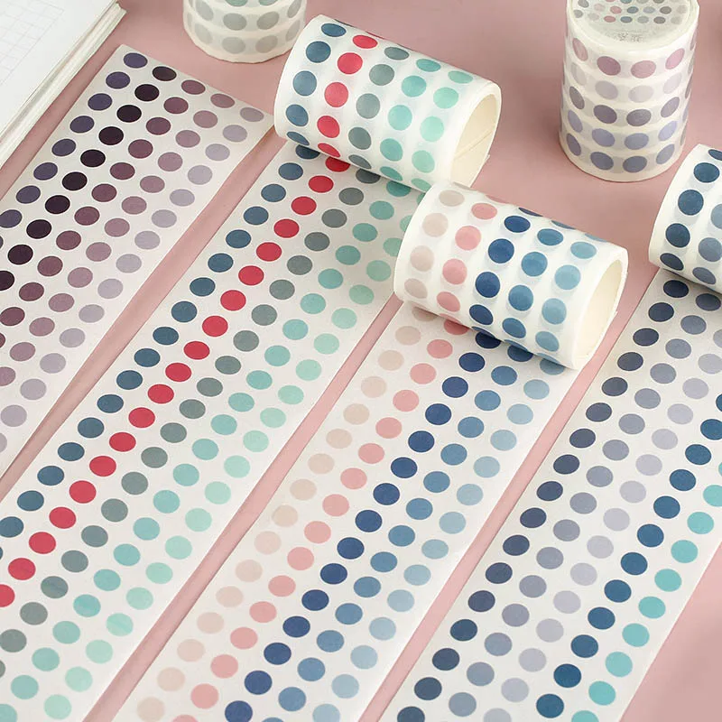 

Dot Series Scrapbooking Adornment Colorful Masking Sticky Paper Washi Tape Gift Packing