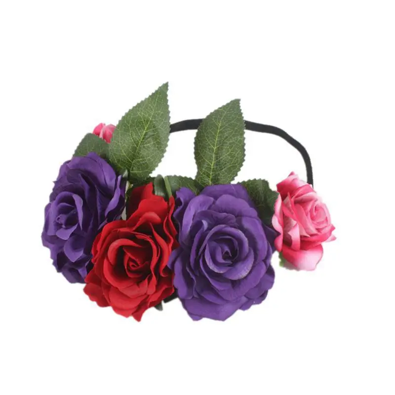 Новые богемные цветочные короны повязки для волос пляжная цветочная гирлянда