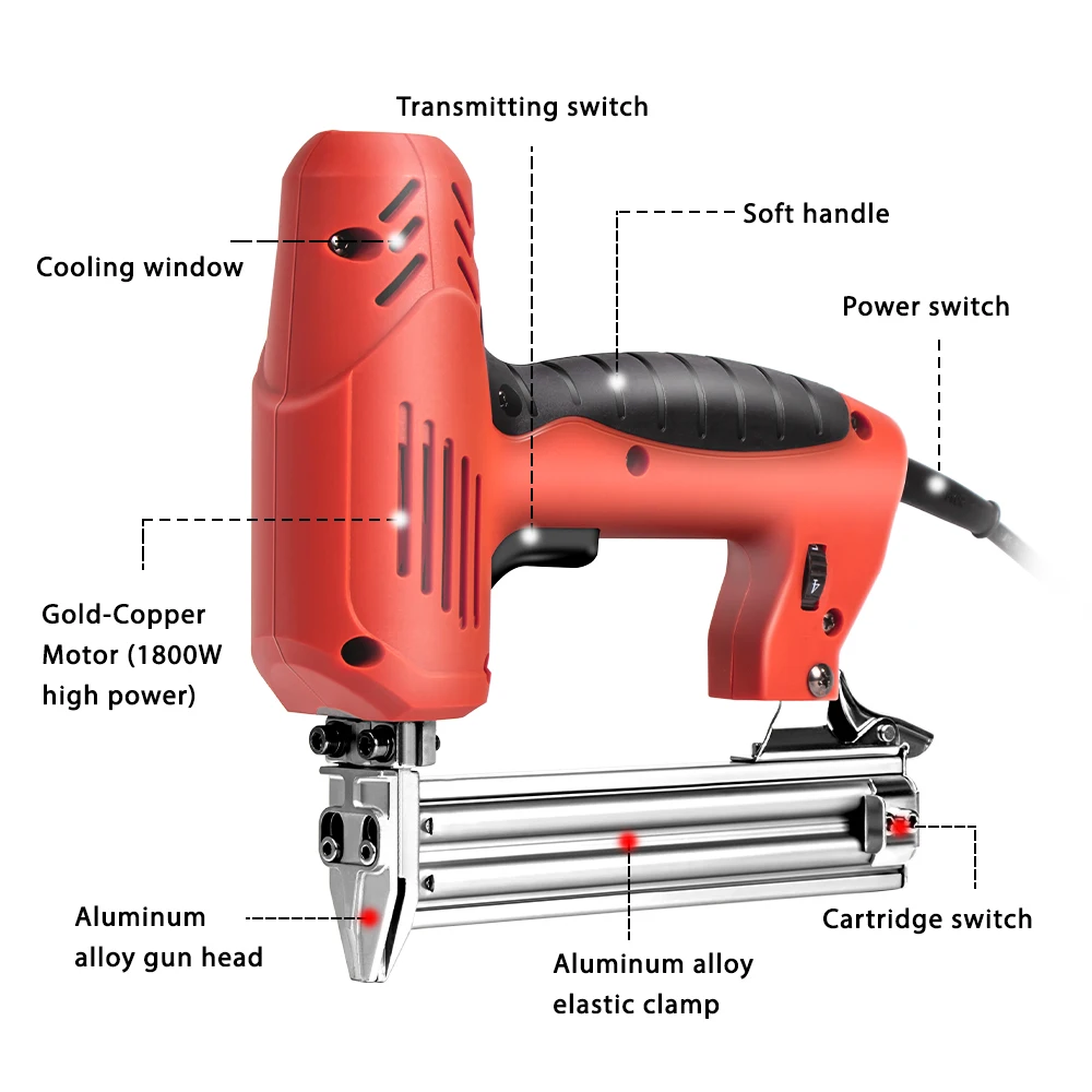 Электрический гвоздезабиватель 2000 Вт электрический степлер 2 в 1 устройство для