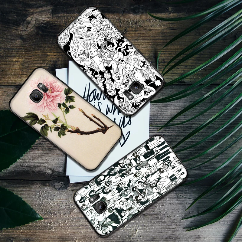 Чехлы для samsung S8 S9 S10 Plus рисунок иллюстрации NOTE 8 9 M10 M20 M30 S6 S7 Edge чехол телефона