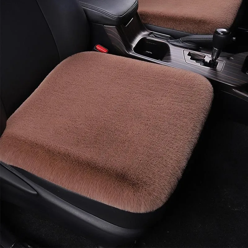 Universal Fuzzy Plush Car Seat Cushion Wool Fur Warm Car Seat Cushion Cover Chair Pad Car Interior Accessories 1PC