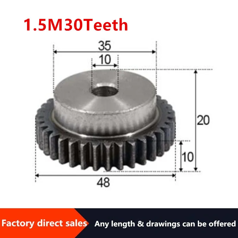 1 шт. модуль 5 = м 30 зубьев прямозубчатая Шестерня со сценическим металлическим