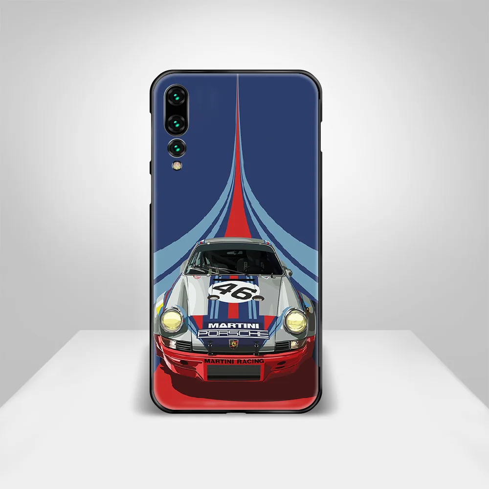 

Martini Racing Phone Case Cover Hull For Huawei P8 P9 P10 P20 P30 P40 Lite Pro Plus smart Z 2019 black funda silicone Etui tpu
