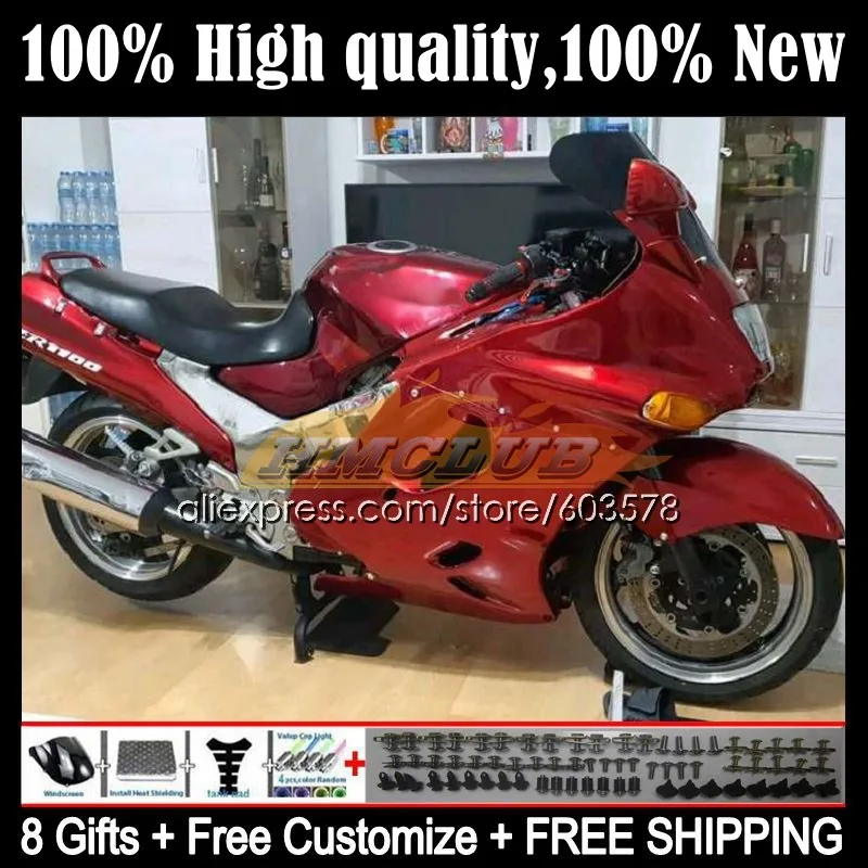 

ZX11 R For KAWASAKI NINJA ZX-11R ZZR1100 ZX 11R 70CL.0 ZX11R 93 94 95 96 ZZR 1100 1997 1998 1999 2000 2001 Fairing Glossy Red