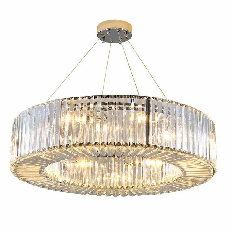 Роскошная современная хрустальная люстра круглый Гостиная хрустальные люстры