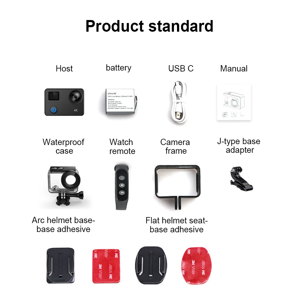 

4K Action Camera for Shooting Video With Remote Control Screen Action Camera 4k Waterproof Sports Camera Gopro Hero 9 insta 360