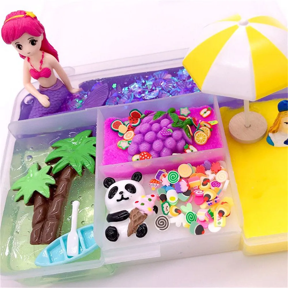 Детские очаровательные Slime мягкая глина для удаления слизи с кристаллами в грязи