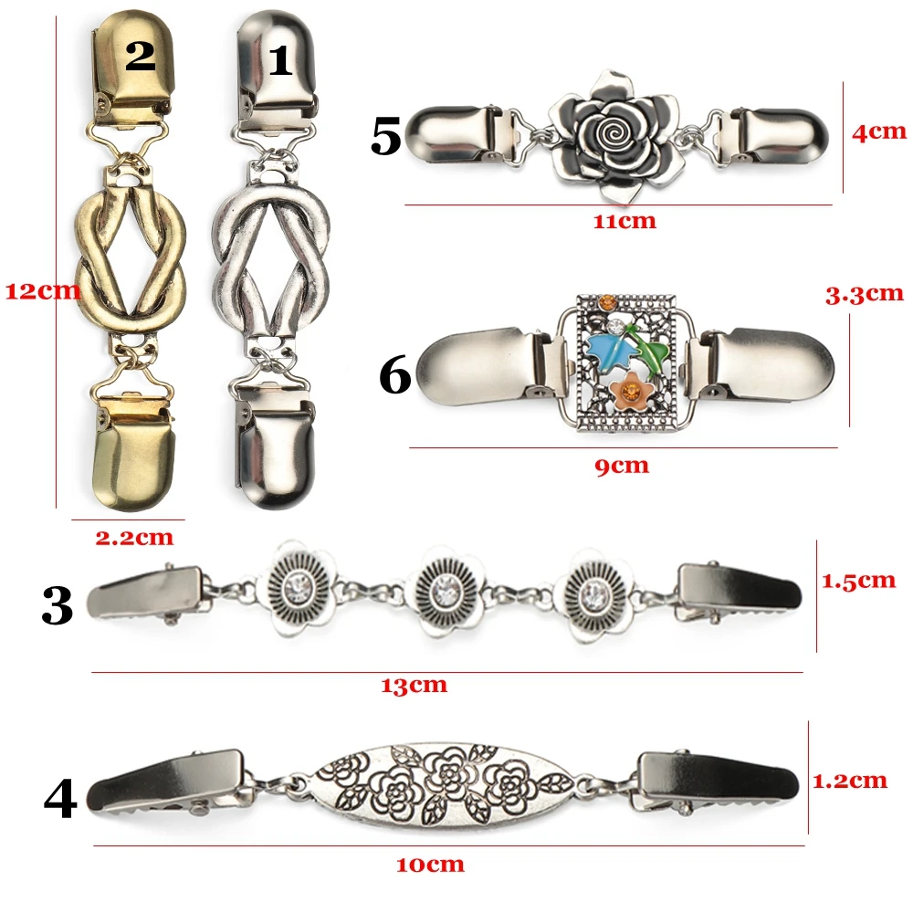 1 шт. винтажный свитер зажим для шали платья кардиган воротник с цветочным узором