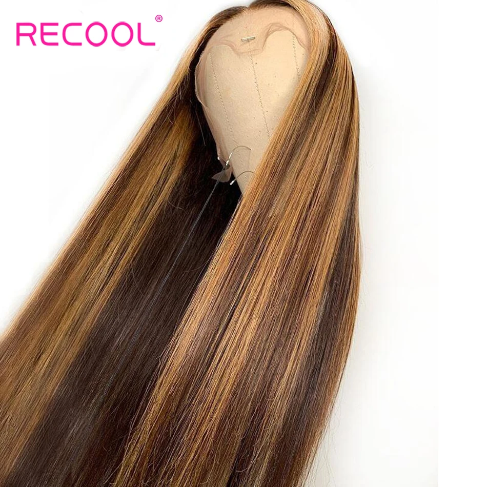 Прямые парики на фронте шнурка цветные человеческие волосы 13x4 яркий медовый