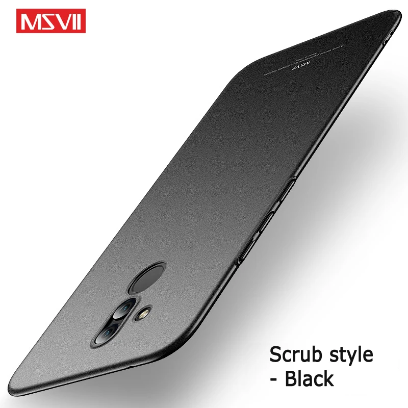 Scrub black Mate 20 Lite чехол Msvii Тонкий матовый чехол для huawei mate 20 Pro Чехол Жесткий PC задняя крышка для huawei mate 20 Lite Pro X чехол s - Цвет: Scrub black