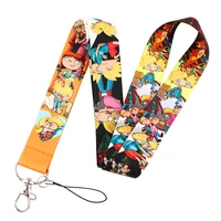 pf1053 90s anime lanyard for keychain id card cover pass student mobile phone usb badge holder key ring neck straps accessories
