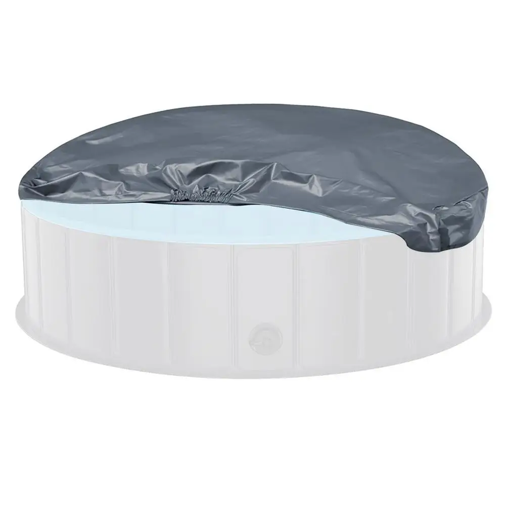 

Foldable Round Swimming Pool Cover Rainproof Dust Pet Pool Covers Kiddie Pool Dust Tarpaulin For Pet Bath Pool Accessories