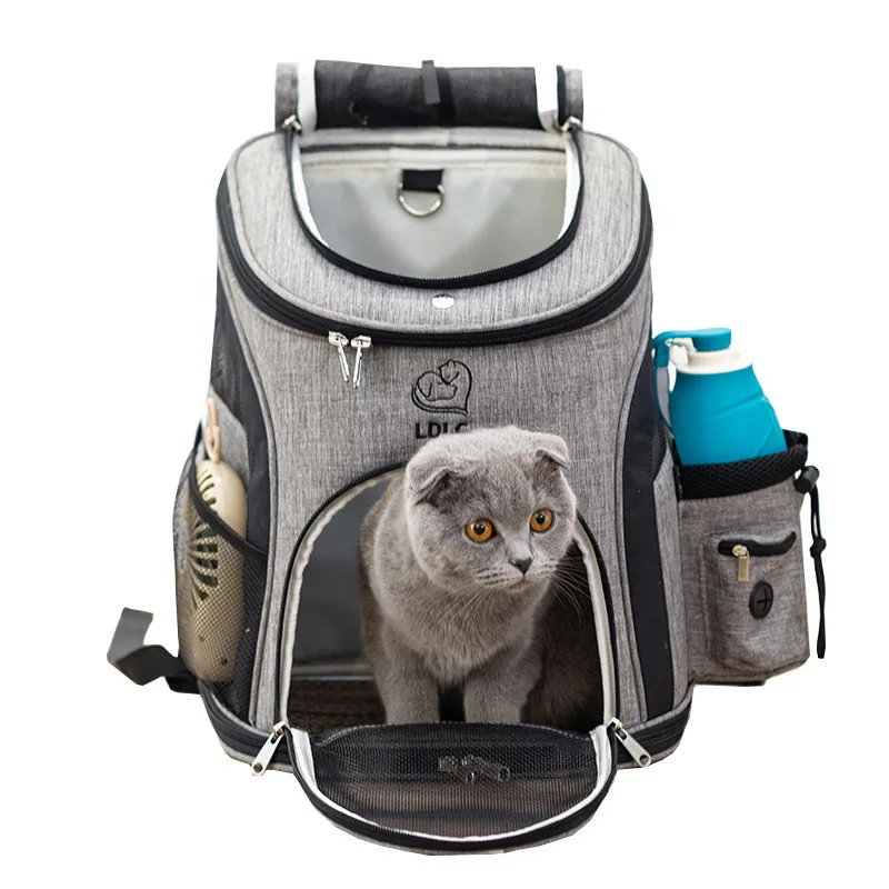 

Pet Carrier Backpack Dog Cat Outdoor Travel Carrier Packbag Portable Zipper Mesh Bag Breathable Pet Out Bag Cat Backpack