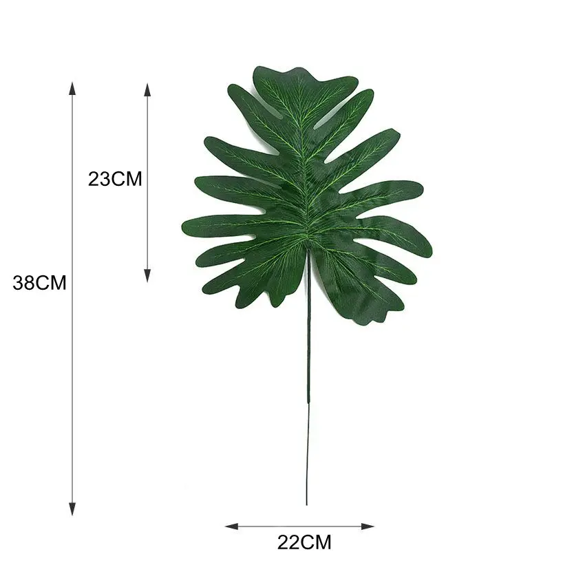Цельные пластиковые искусственные растения monstera, тропические листья пальмы, украшения для дома и сада, аксессуары для фотосъемки - Цвет: Juan Bu Chun Yu Ye