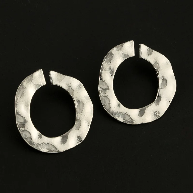 Retro Gold Silver Color Square Geometric Earring for Women Punk Metal Irregular Piercing Earrings Party Jewelry | Украшения и