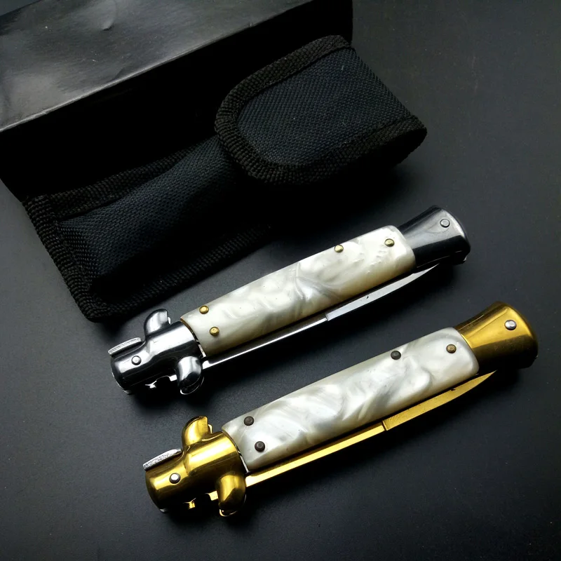 Красивые итальянские карманные ножи с зернистой ручкой peucine стальные титановые