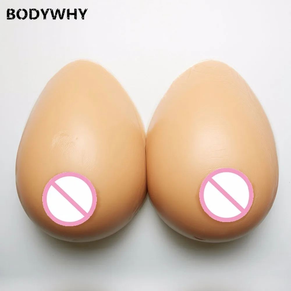 Women 1000g/pair Adhisive False Silicone Breast Form with Stick Boobs Tits for Shemale Drag Queen Aritificial Chest Vagina D Cup