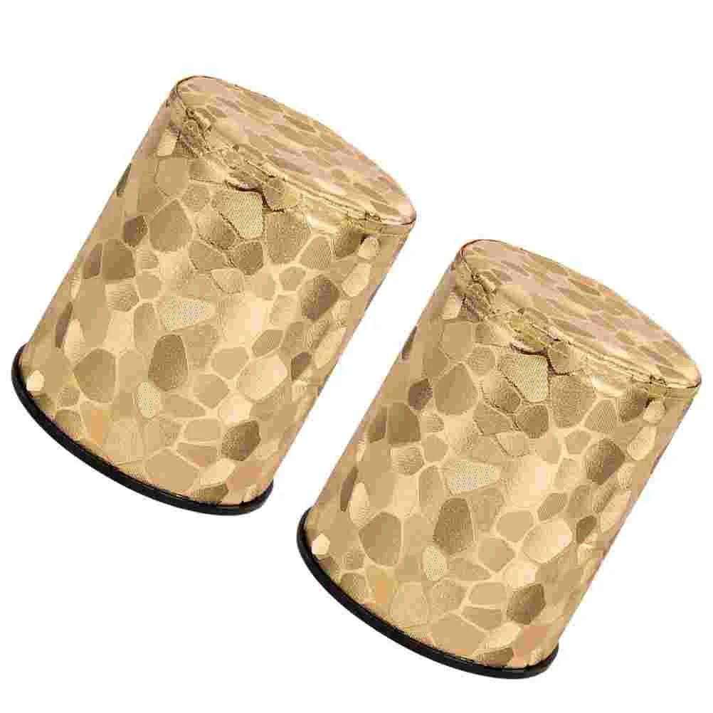 

2Pcs Leather Dice Cup Cylindrical Dice Box Anti-Cheating Dice Box KTV Funny Game Tool (Golden Pieces Pattern)