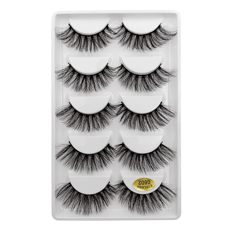 Натуральные Длинные Накладные ресницы из меха норки оптом 10 коробок/партия 3d