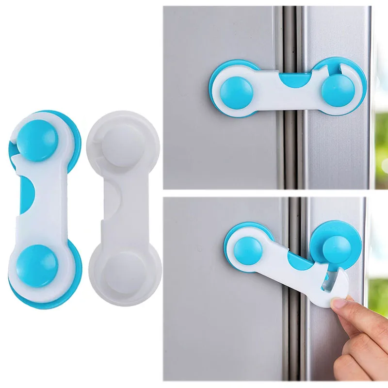 

Child Safety Cabinet Lock Baby Anti-theft Security Protector Prevent Babies From Opening The Door At Will Plastic Safety Lock