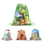Джунгли сафари животные Дети День рождения партия нетканый пакет карман студент обучение Класс Макияж Товары для вечеринок подарки сумка