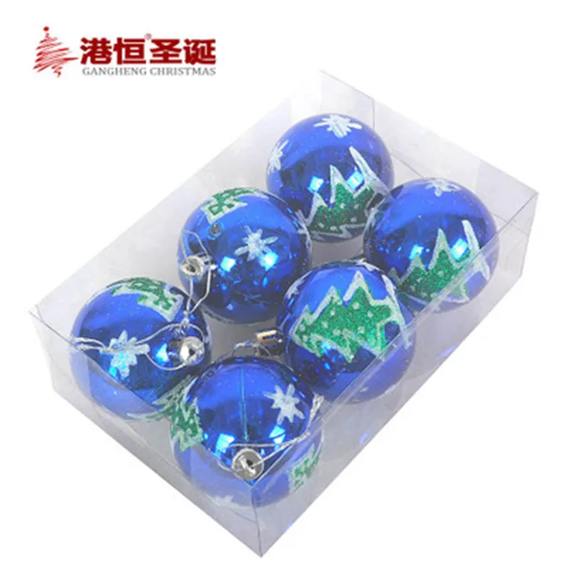 6 шт. Рождественская елка окрашенные шарики рождественские украшения Висячие для рождественской