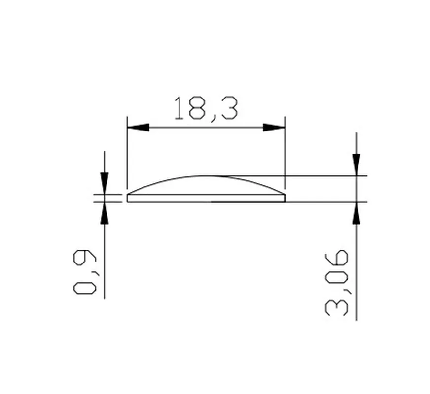 Плоские выпуклые линзы 18 мм 3000 шт. | Инструменты