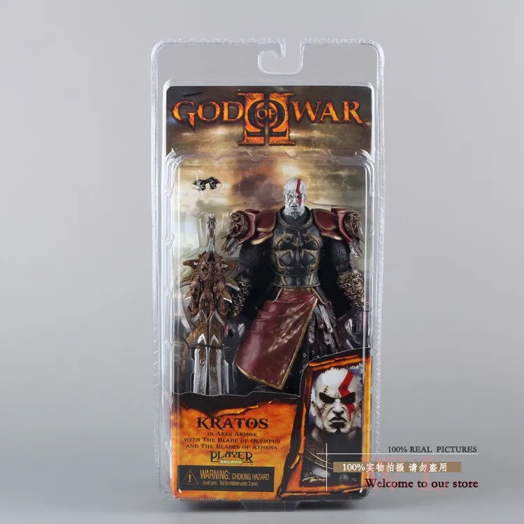 Высокое качество NECA God of War 2 II Кратос в Ares Броня W лезвия 7 &quotПВХ фигурка игрушки