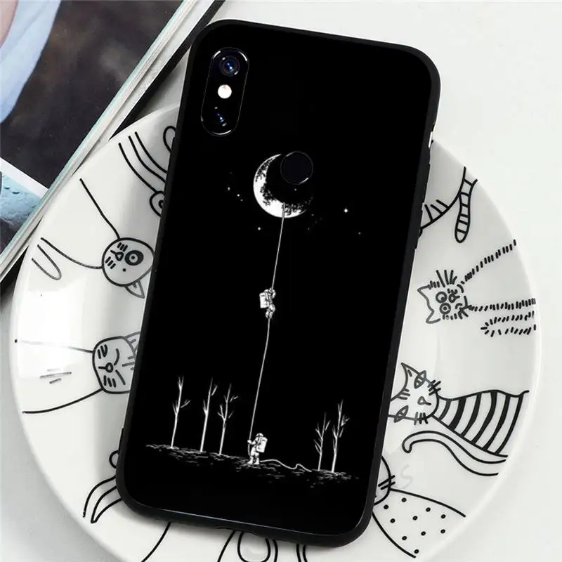 

Space cartoon astronaut Starry sky Phone Case For Xiaomi Redmi note 7 8 9 t k30 max3 9 s 10 pro lite