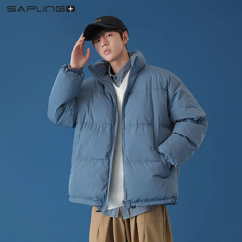 

-20 Degree Winter Jacket Men Parkas Thicken Warm Coat Men's Stand Collar Down Jackets Solid Color Parka Coat Couple Fashion Tops