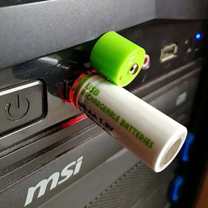 1 2 в AA аккумулятор Nimh aa 1450 мА/ч перезаряжаемая батарея Ni-MH USB для пульта