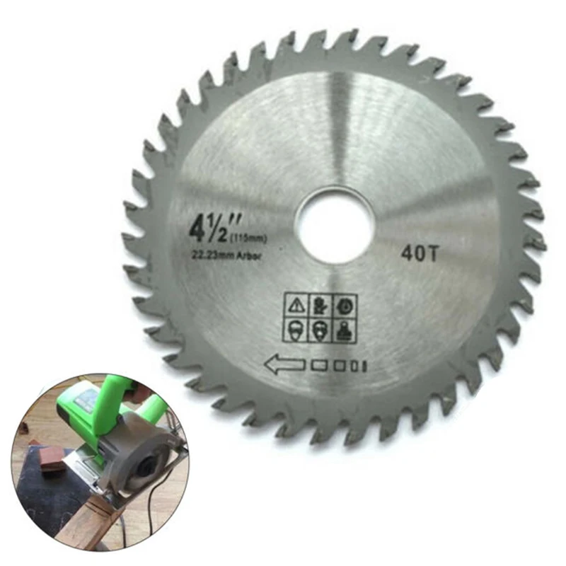 

Saw Blade Disc For Angle Grinder TCT Wood Cutting Discs Circular 40 Teeth 115mm