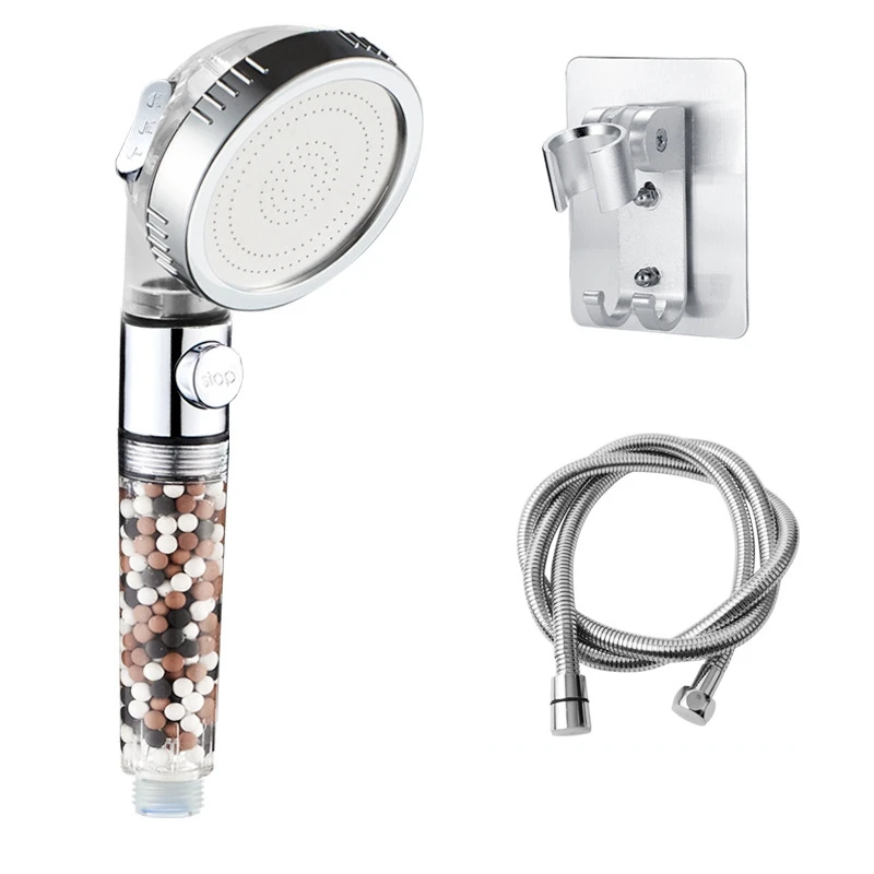 

3 Modes SPA Ion Filter Shower Head High Pressure Saving Water Handheld Shower Nozzle Bathroom Accessories Water Filter
