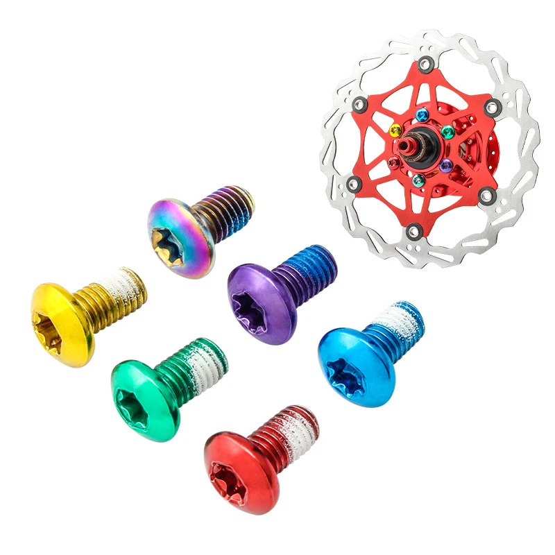 

Bicycle Disc Screw T25 Torx Disc Brake Disc Fixing Screw M5 Road Bike Screw 12PCS Screw*1PCS Wrench Disc Screw