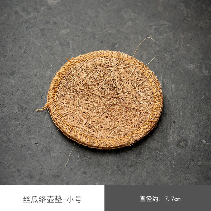 

Коврик из губчатой люфы в стиле ретро, прочный, 100% натуральный, кухонная подставка экологически чистый, поднос для чайной церемонии