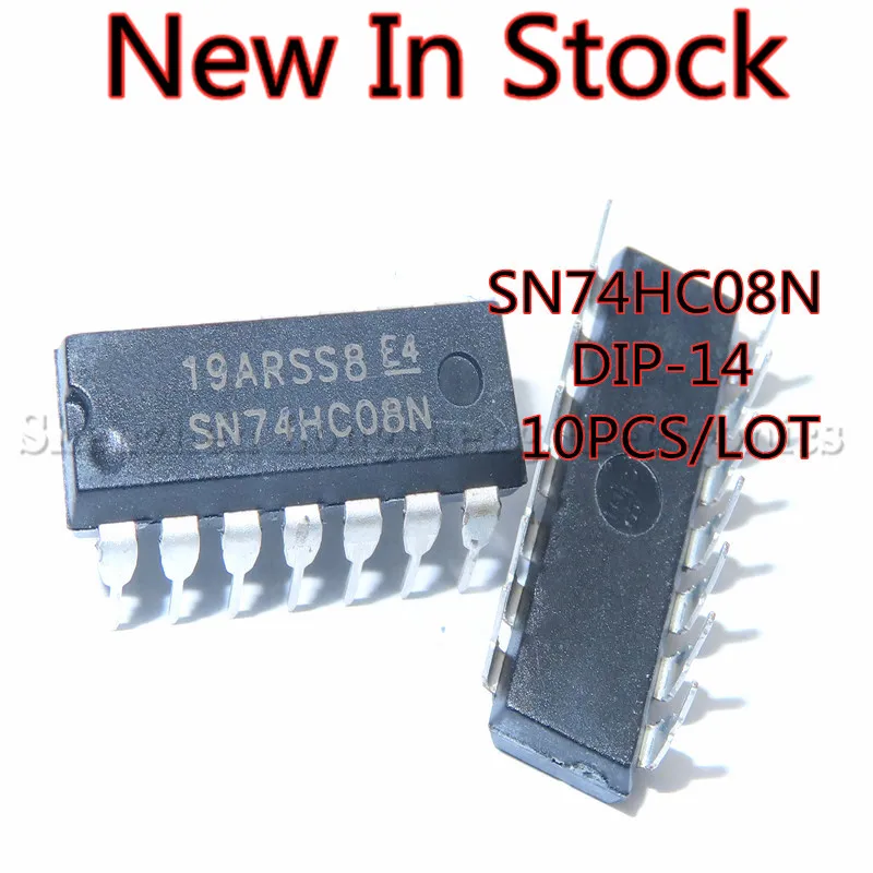 10 шт./лот Новый SN74HC08N 74HC08 HD74HC08P DIP-14 logic chip в наличии | Электронные компоненты и