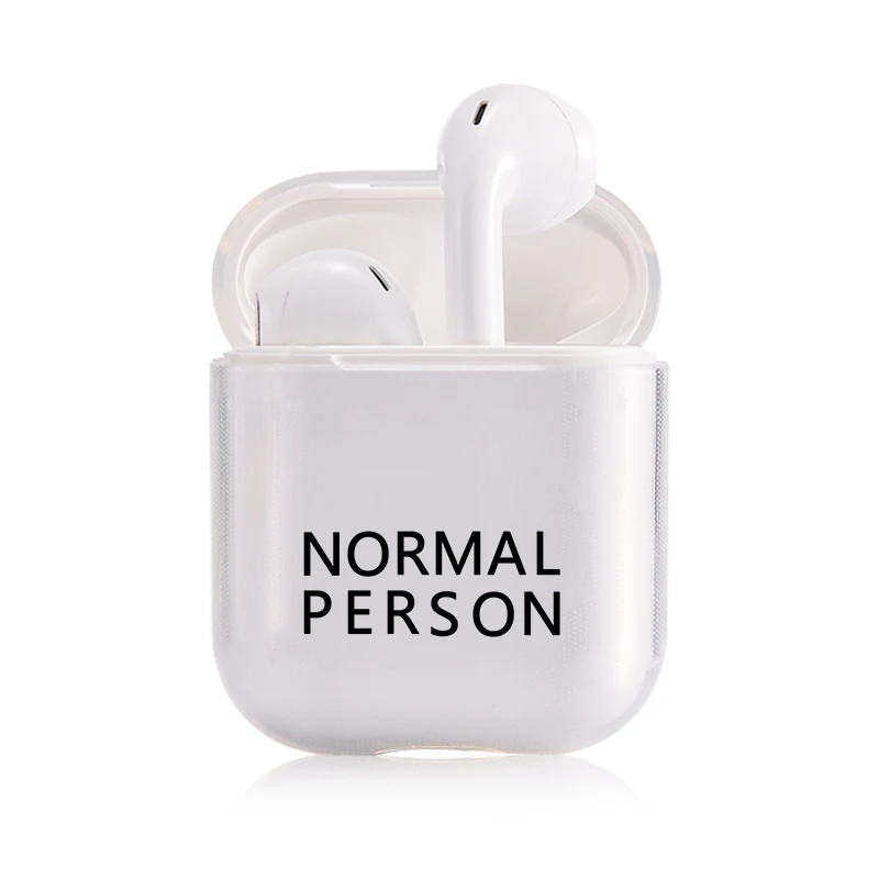 I201174 Беспроводной чехол Airpods с надписью Love Heart Rainbow Red Letter, защитный прозрачный чехол для наушников, классный портативный милый чехол для наушников - Цвет: I201174