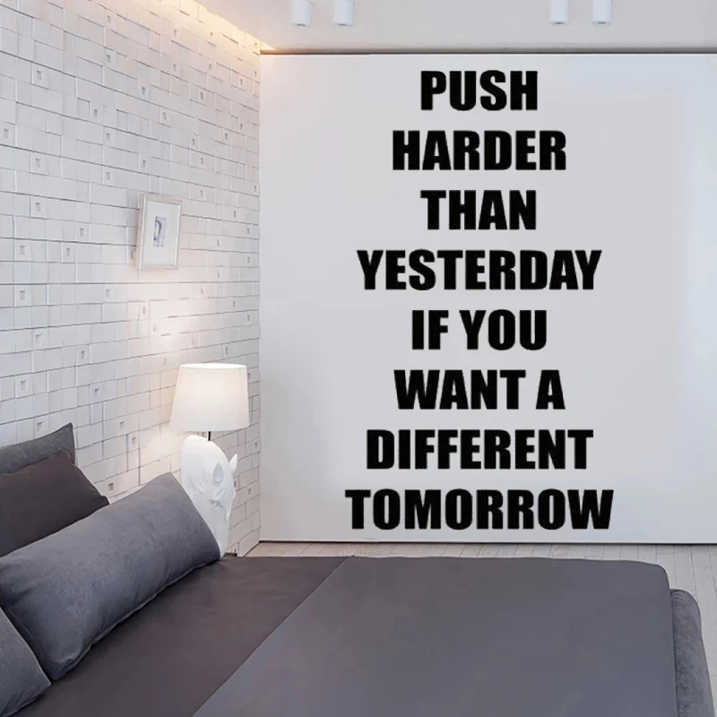 

Fitness Quote Wall Decals Home Gym Decor Motivation Sport Vinyl Stickers Quotes Poster Inspirational Removable Murals DW6314