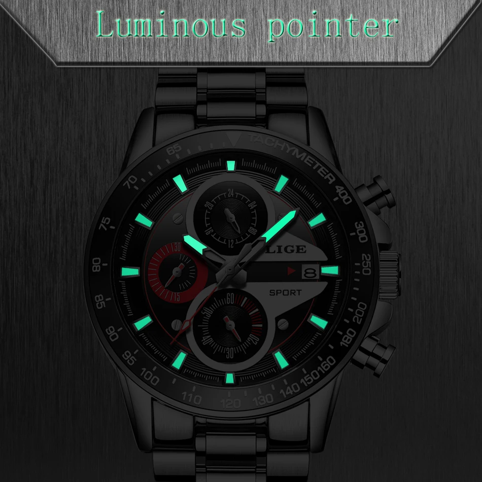 LIGE Men's Sport Quartz Watch Men Top Brand Luxury Designer Military Chronograph Clock male Fashion Relogio Masculino Date | Наручные