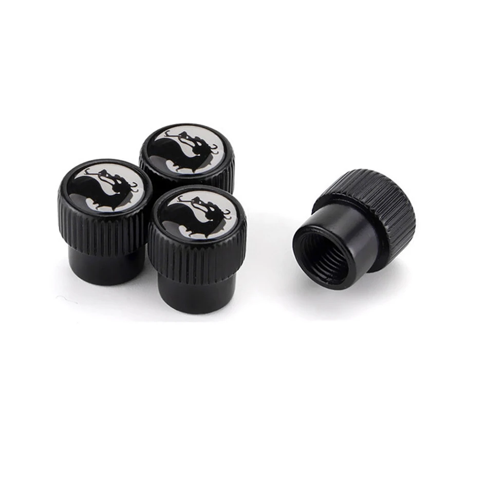 

New Style Round Cap Car Wheel Tires Valves Tyre Stem Air Caps Airtight For Cadillac CTS SRX ATS STS XTS CT6 XT5 Dargon Emblem