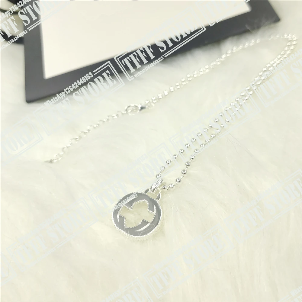 

Boutique letters hanging silver contracted necklace
