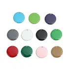 Круглые двусторонние эмалевые подвески 25 мм, медные эмалированные блестки, подвески золотого цвета для ювелирных изделий сделай сам, фурнитура, аксессуары, 5 шт.