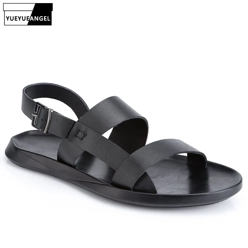 Мужские летние пляжные сандалии с ремешками на пряжках Туфли босоножки Sandalen Herren