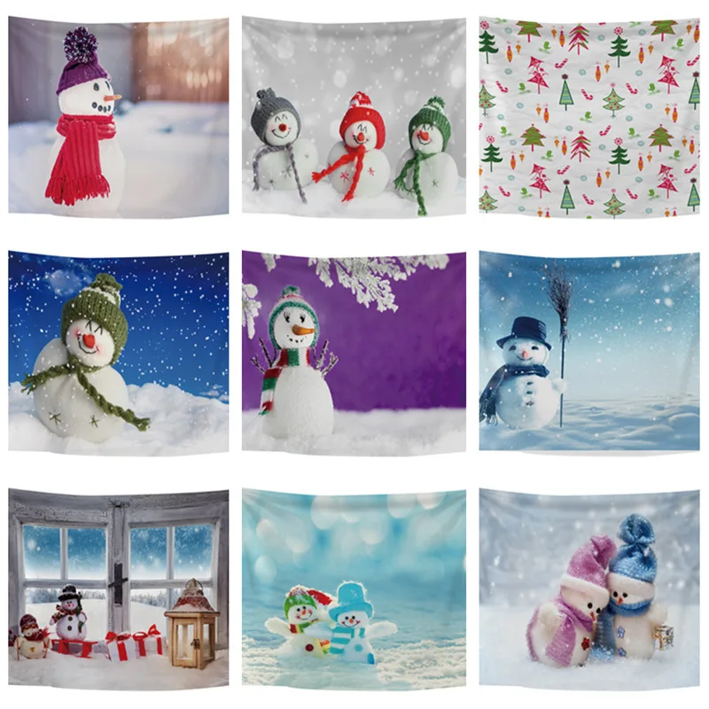 Рождественское украшение Yaapeet для гостиной снеговик гобелен окон камина