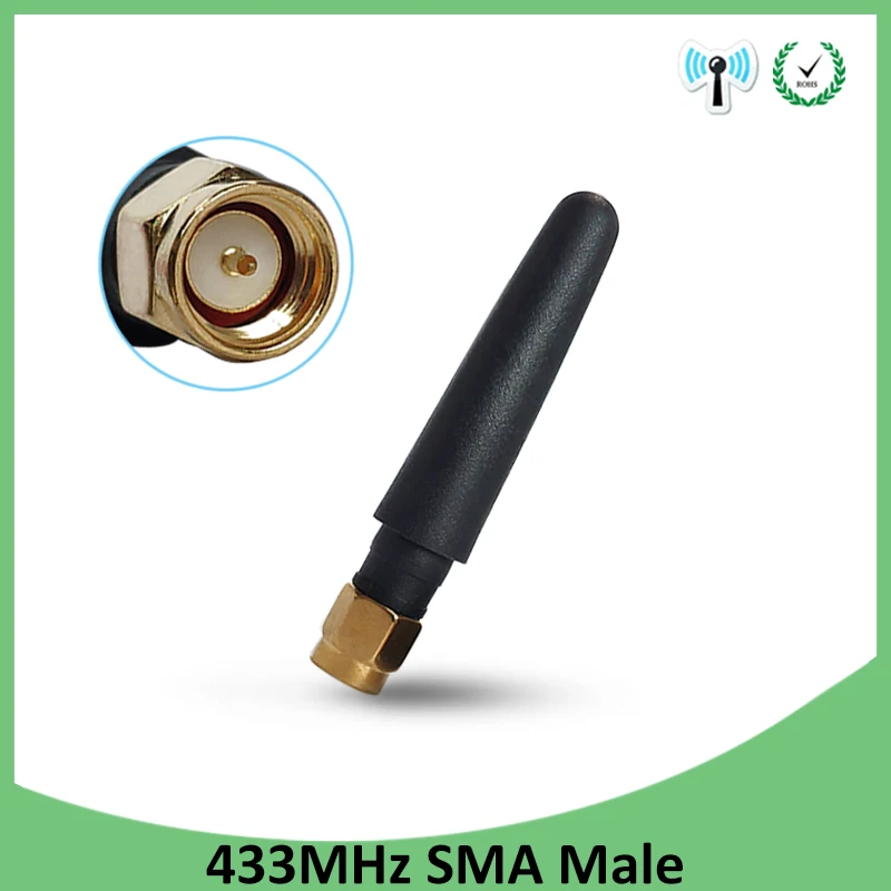 

433MHz Antenna LORA 3dbi SMA Male Connector Plug 433 MHz Directional Antena Small IOT Waterproof Antenne for Lorawan watermeter