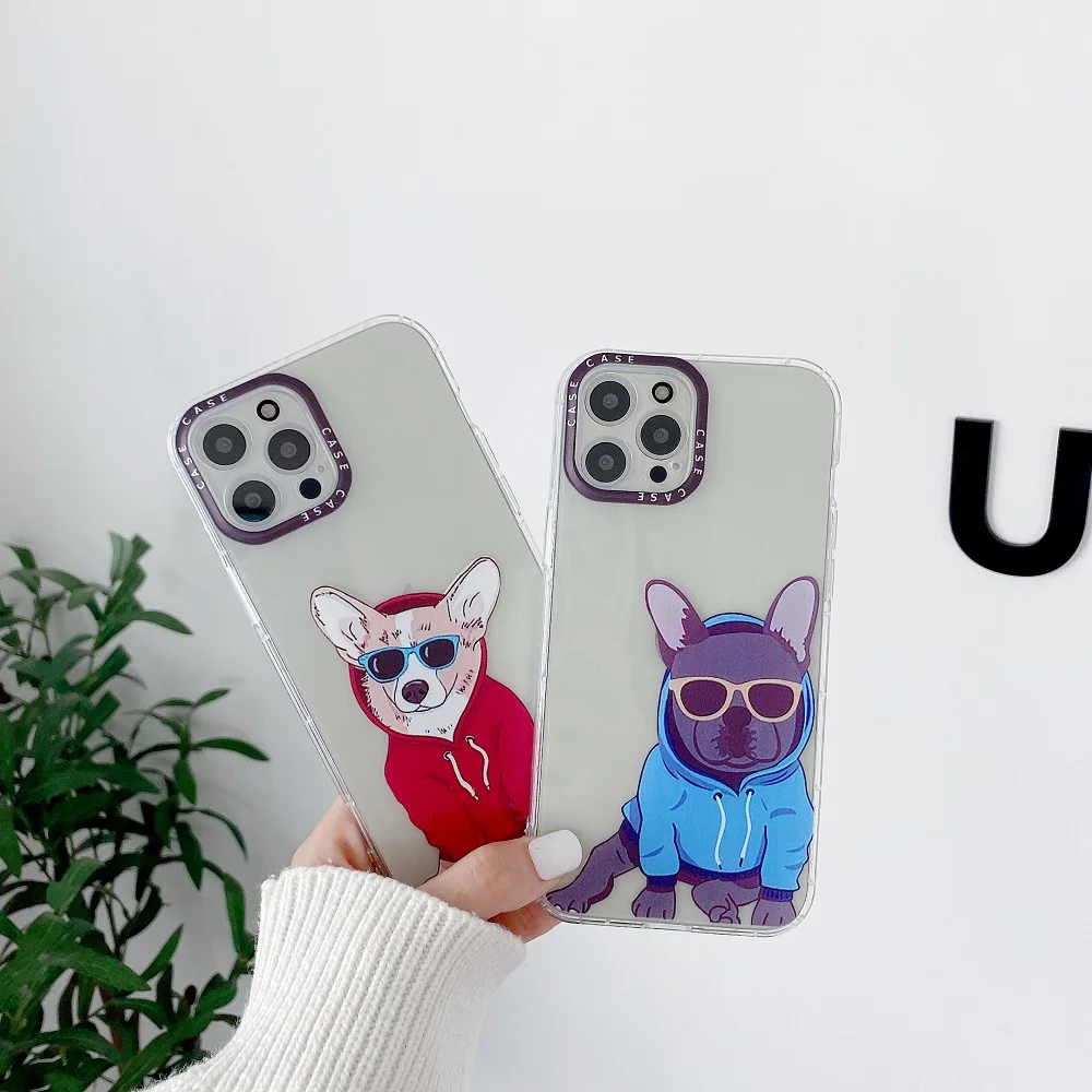 

Cute cartoon dog Law fight protective case Phone Case for Iphone12Mini 11 Pro Max X Xr Xs 7 8 Plus 6S Plus 5S 2020 Se Cover