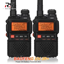 2 шт. Baofeng UV 3R + Plus мини рация радио UHF VHF Ham CB радиостанция