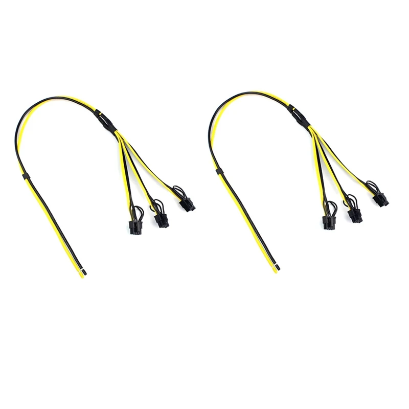 Кабель питания 6 + 2 Pin линия карты от 1 до 3 6Pin 2-контактный кабель адаптера 12AWG 18awg