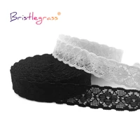 bristlegrass 2 5 10 yard 34 20mm lace trim elastic spandex band tape hair tie headband bra underwear lingerie diy sewing craft