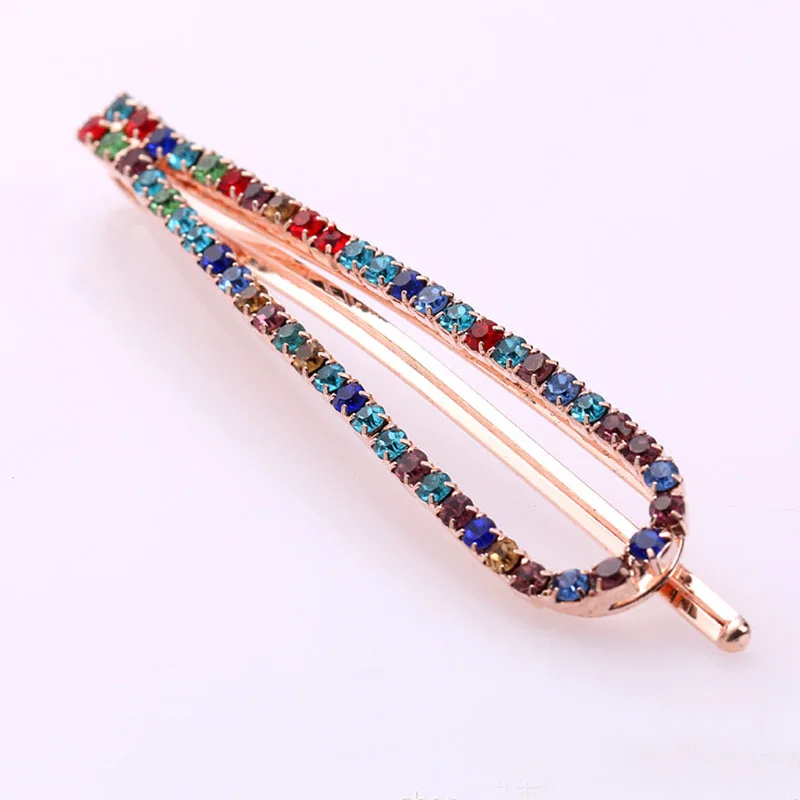 Корейский дизайн кристалл золотой серебряный цвет заколки для волос девочек